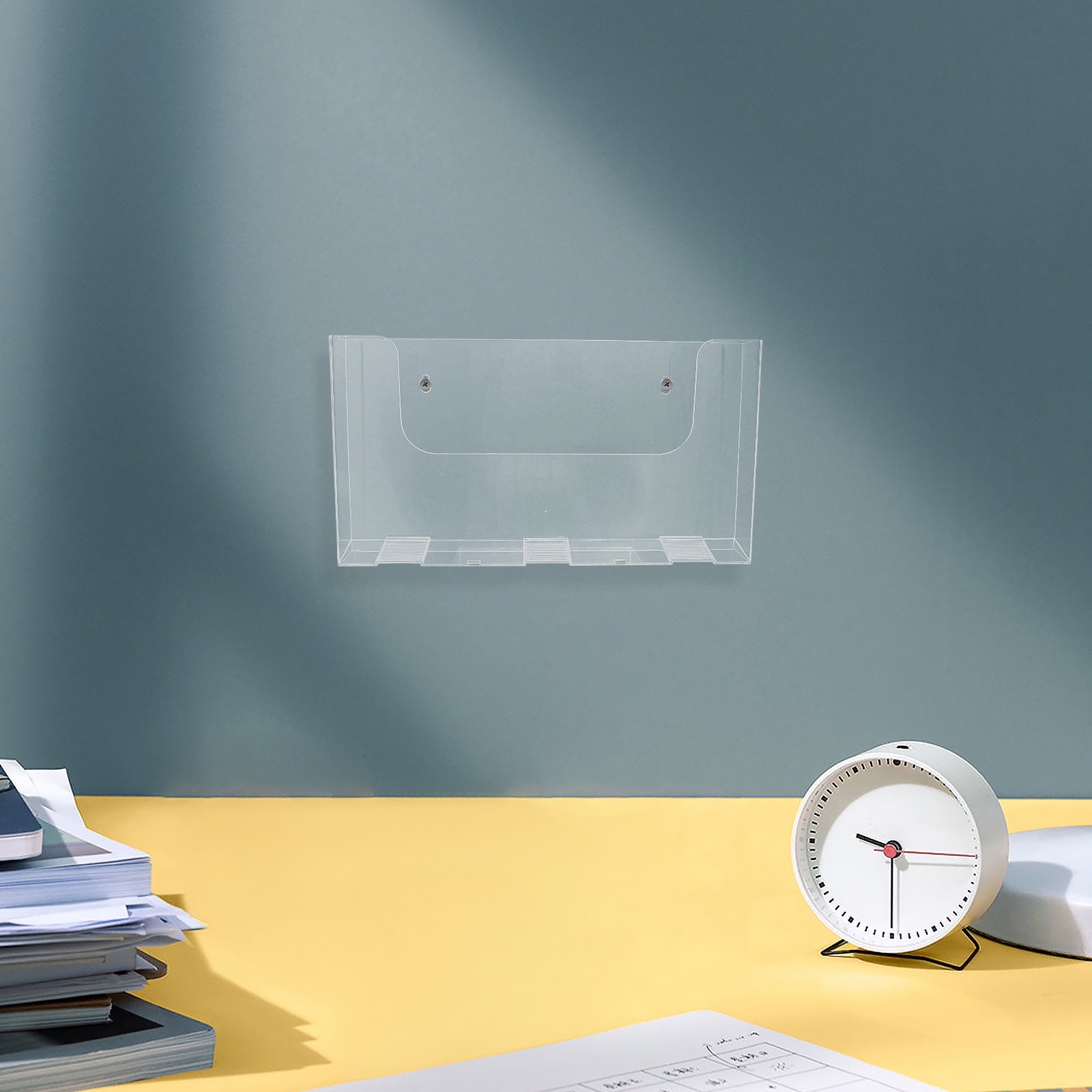 Magazine Holder Rack - حامل ملفات جداري شفاف من الأكريليك،