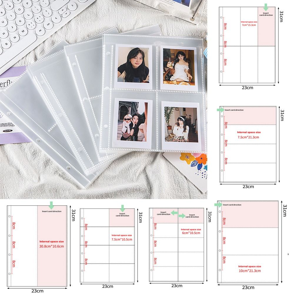 Binder A4 Lever - 10 قطعة شفافة A4 Kpop Photocard