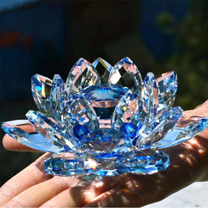 Paper Weight Crystal - 80 مللي متر الكوارتز الكريستال زهرة