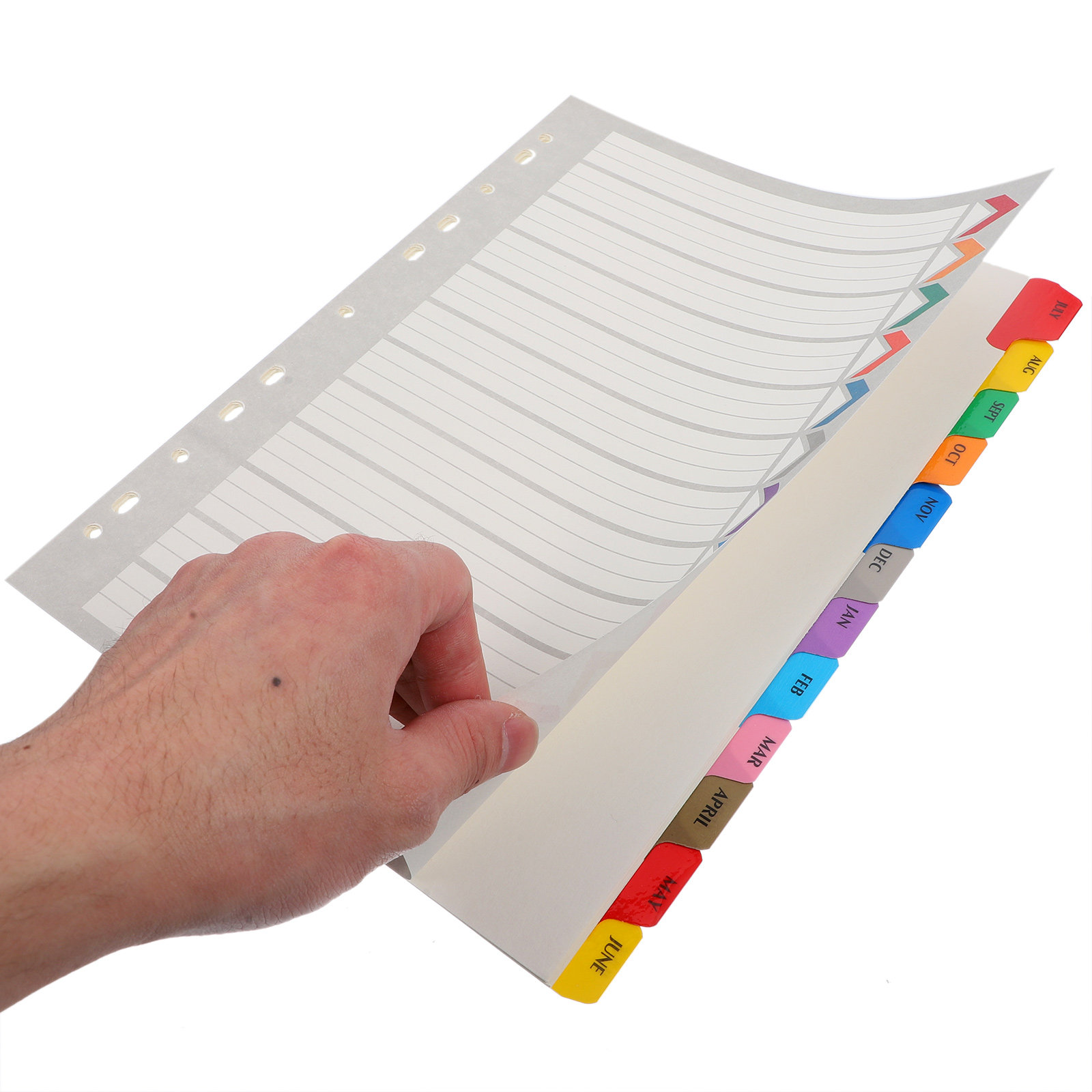 Tab Divider A4 - 12 ورقة فواصل فهرسة قابلة للفصل