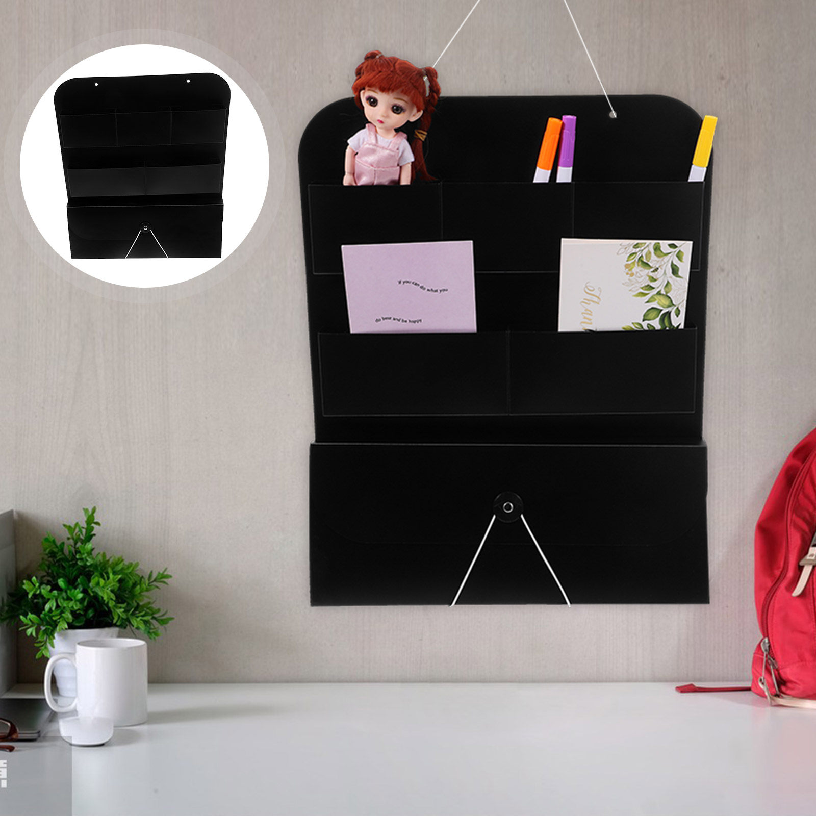 Magazine Holder Rack - منظم ملفات معلق على الحائط من