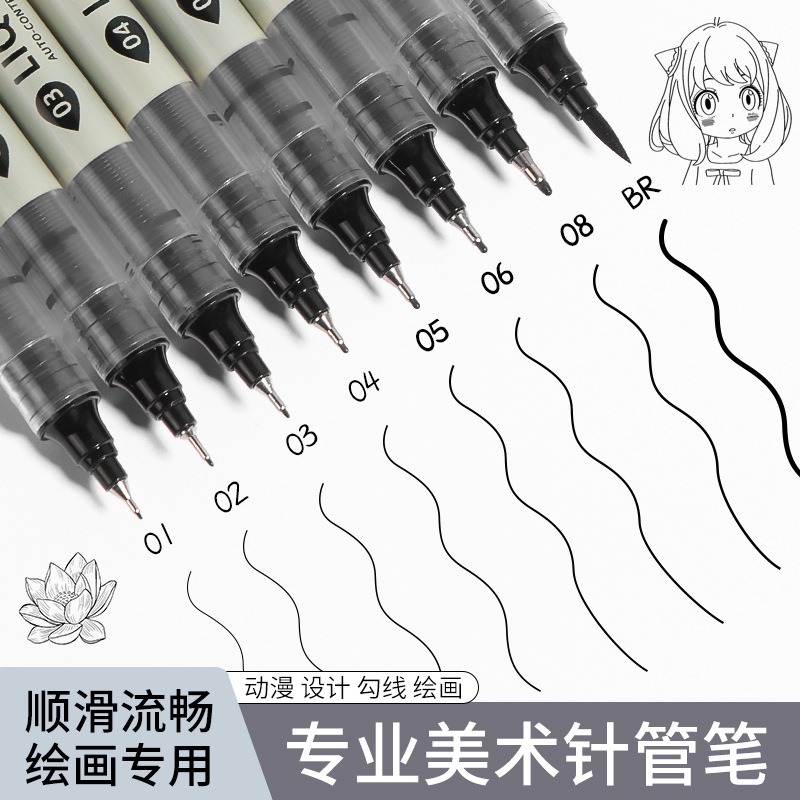 12 قلم تيبس أسود رفيع للرسم وا - مراجعة Correction Pen Fine وسعره