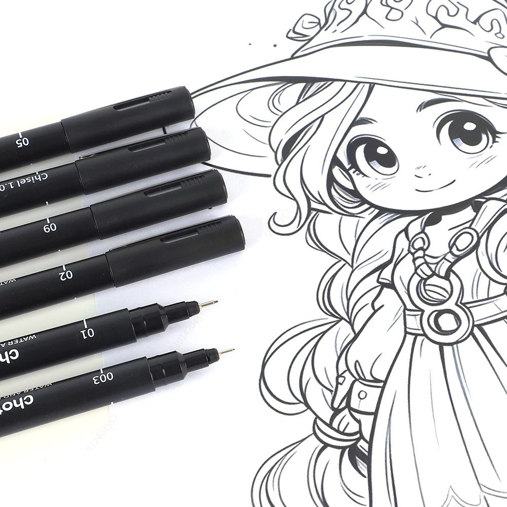 أقلام صغيرة سوداء، 15 مقاسًا،  - مراجعة Correction Pen Fine وسعره