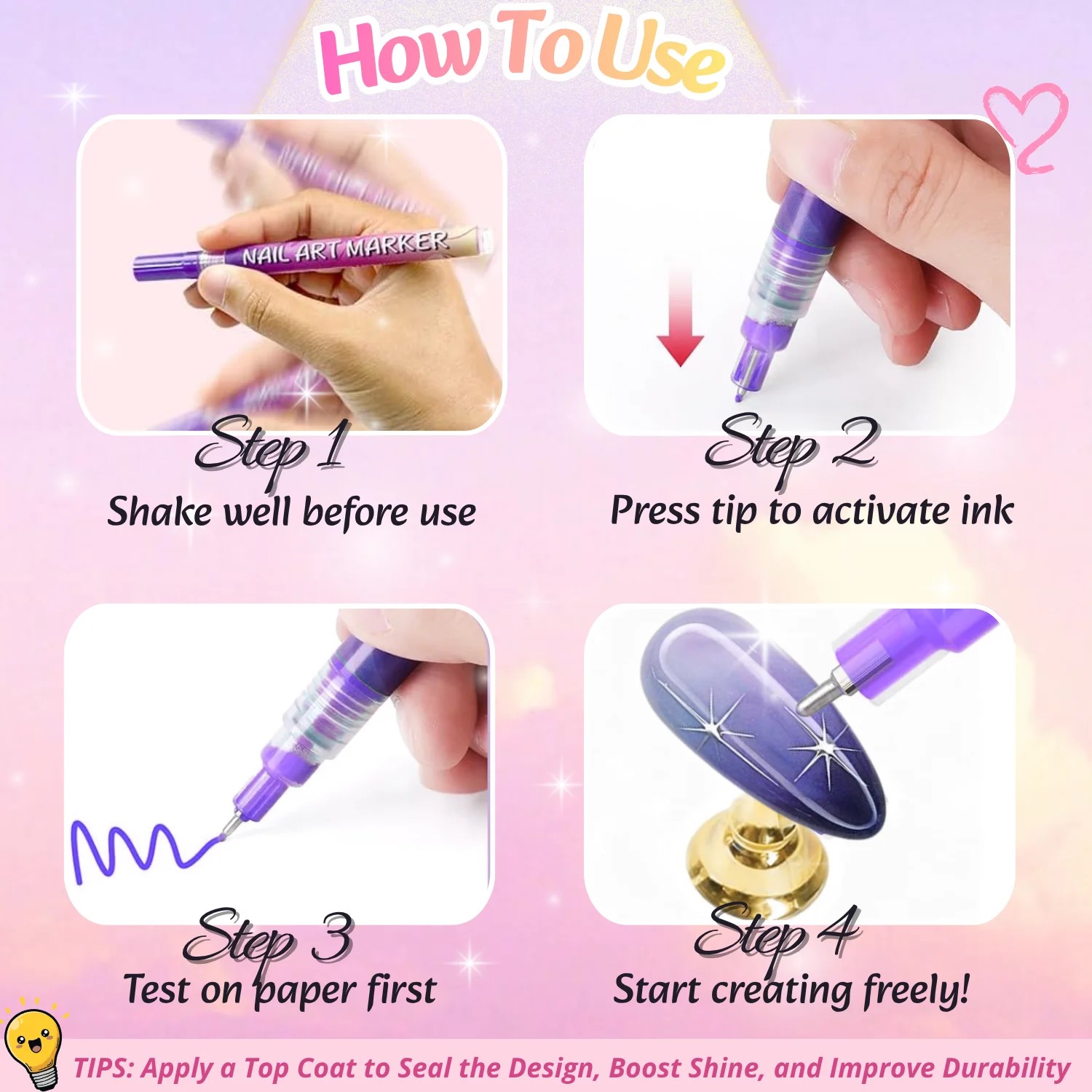 مجموعة أقلام فن الأظافر ثلاثية - مراجعة Correction Pen Fine وسعره
