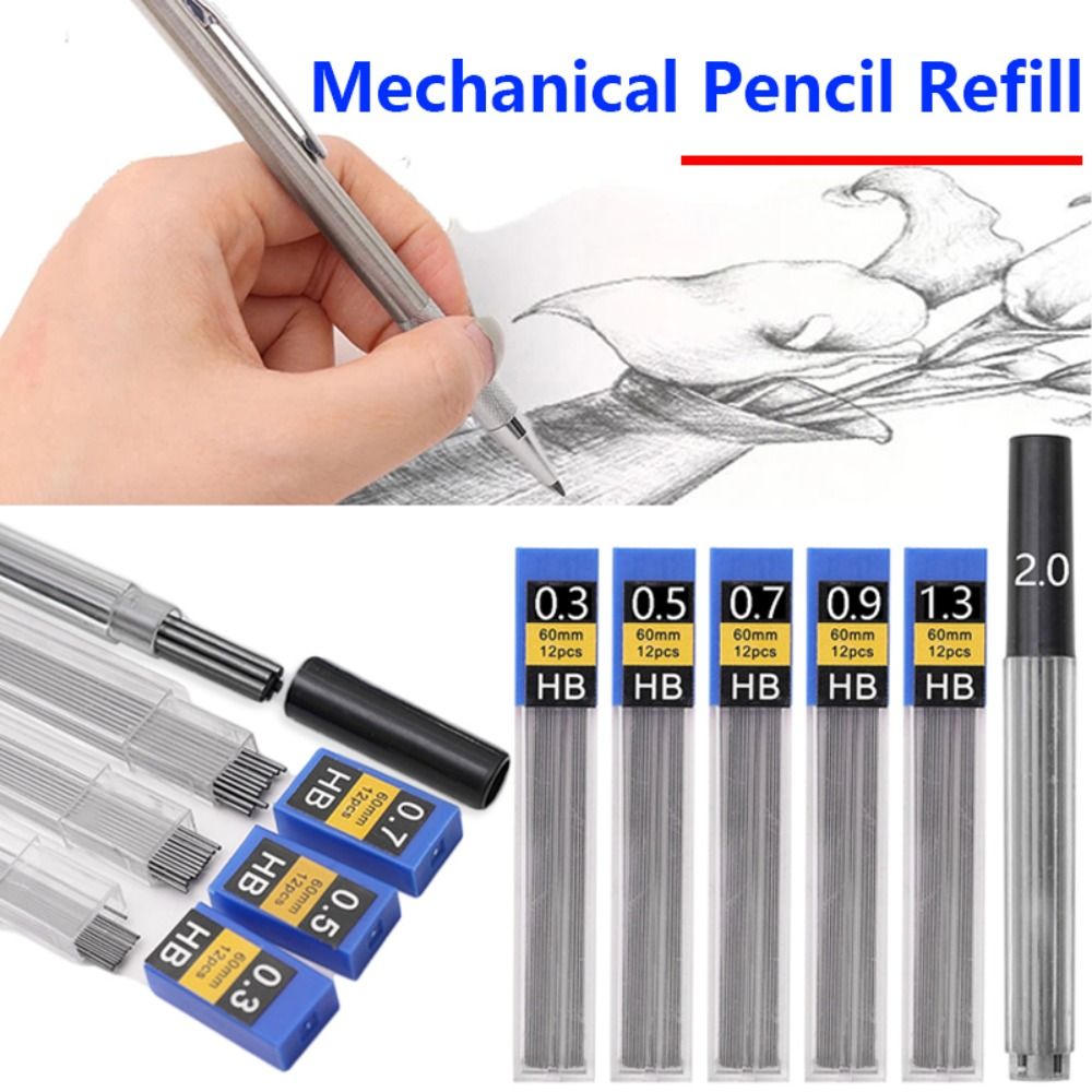 6 علب من أقلام الرصاص الميكاني - مراجعة Mechanical Pencil 0.3 وسعره