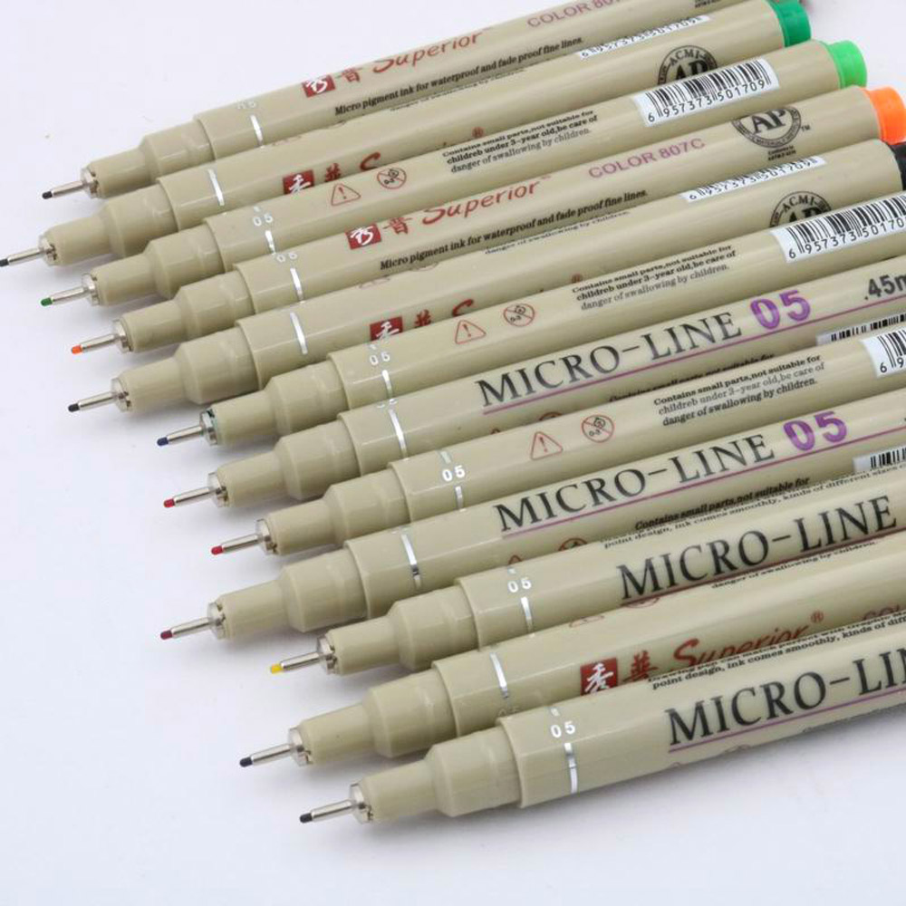 12 لونًا أقلام نقطة مسامية تصم - مراجعة Copic Marker Sketch وسعره