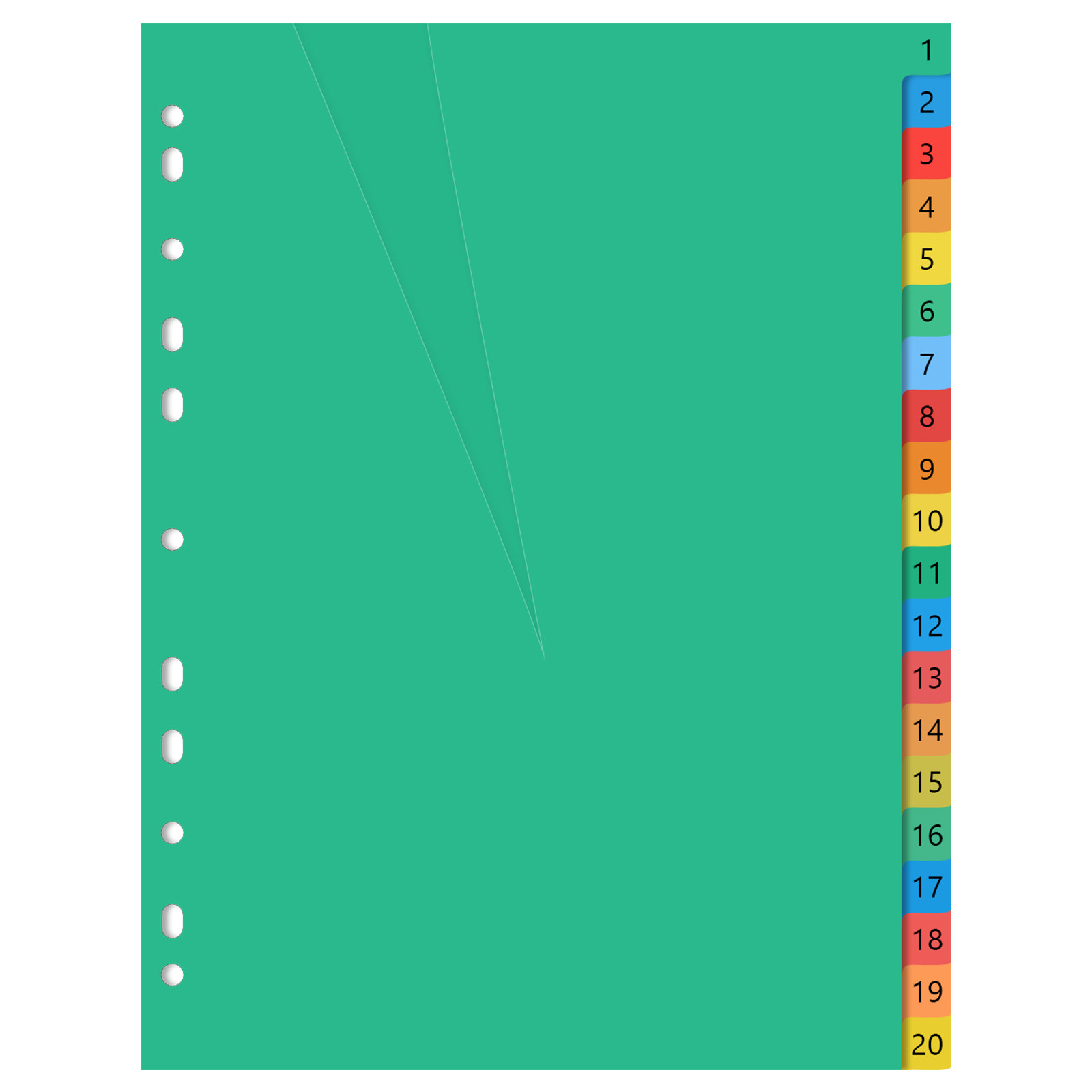 20 صفحة من فواصل الأوراق البلا - مراجعة Tab Divider A4 وسعره