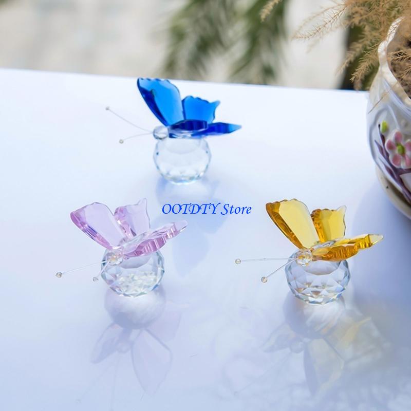 367A تمثال فراشة كريستال مع زخ - مراجعة Paper Weight Crystal وسعره