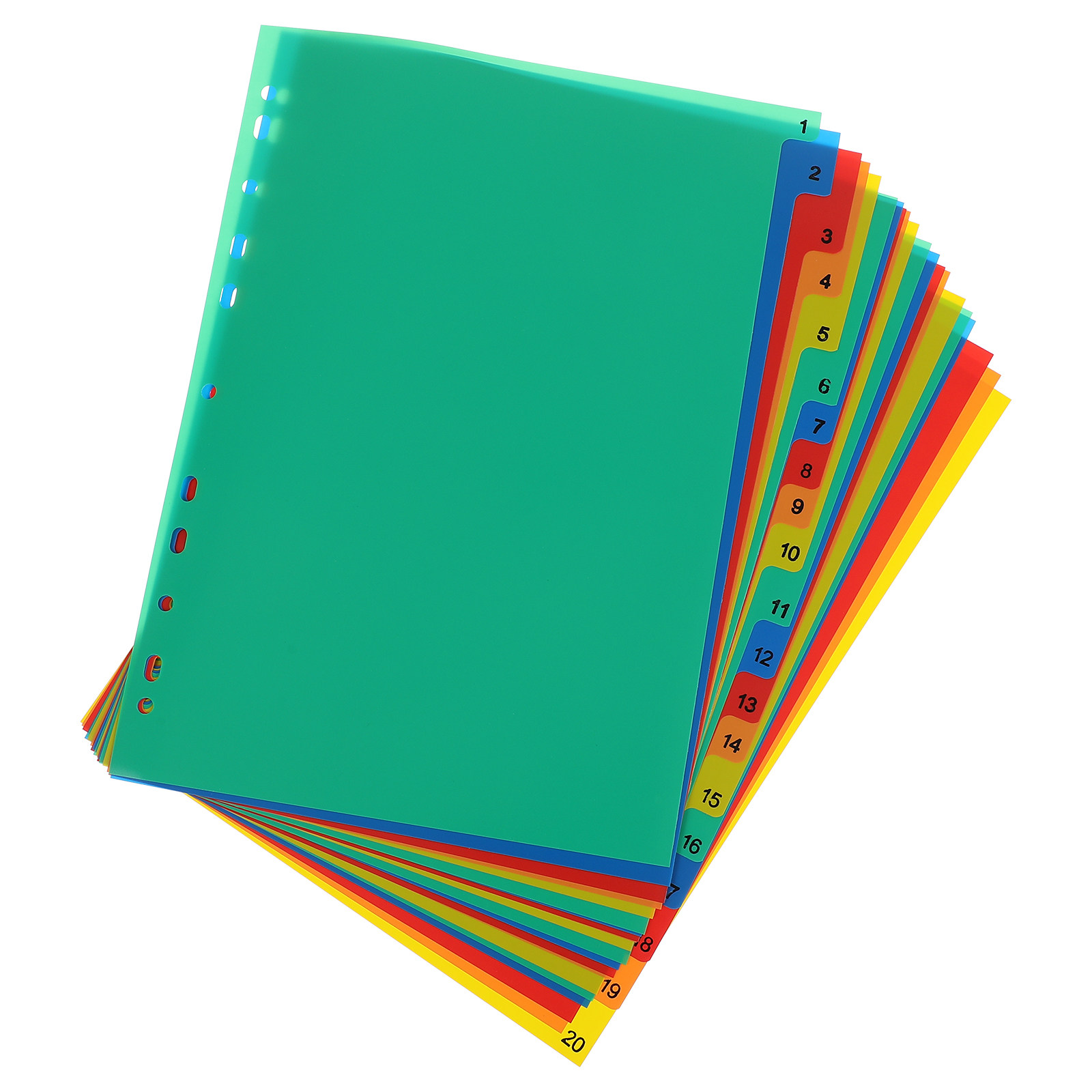 20 صفحة من فواصل الأوراق البلا - مراجعة Tab Divider A4 وسعره